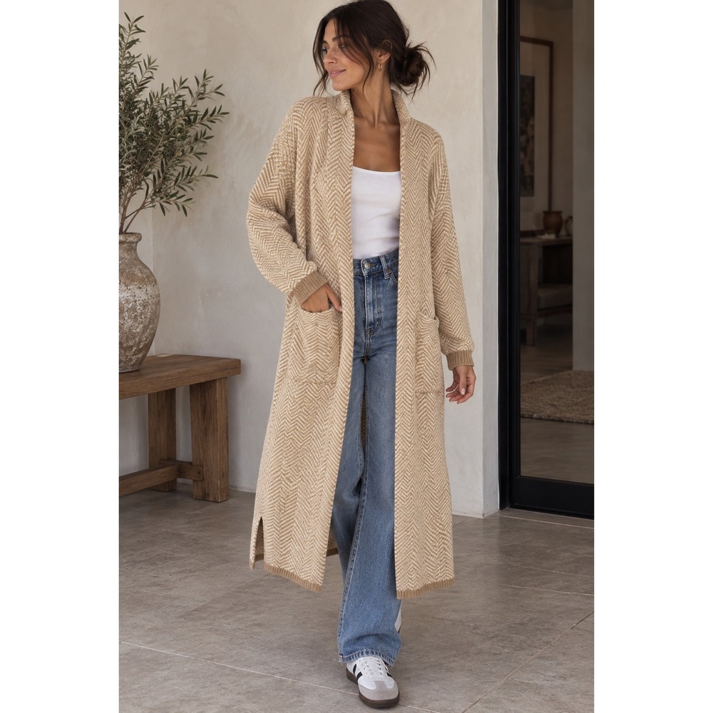 Abercrombie & Fitch XS Longline Chevron Cardigan